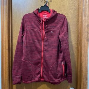 L.L. Bean Women's Primaloft Red Space Dye Fleece Jacket